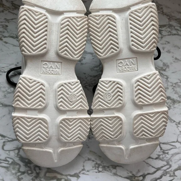 Madden NYC Women's Dad Lace Up Sneakers in Black and Tan - Picture 7 of 9